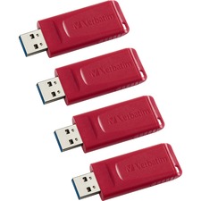 Verbatim VER 96317CT 16gb Store 'n' Go Usb Flash Drive - 4-pack - Red 