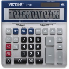 Victor 6700 Victor 16-digit Desktop Calculator - Extra Large Display, 