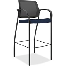 Hon HON IC108IMCU98 Hon Ignition Cafe-height 4-leg Stool - Navy Fabric