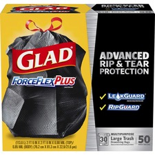 The CLO 78997CT Glad Forceflexplus Drawstring Large Trash Bags - 30 Ga