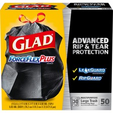 The CLO 78997BD Glad Forceflexplus Drawstring Large Trash Bags - 30 Ga