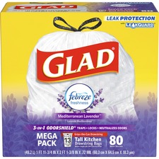 The CLO 78902 Glad Forceflex Tall Kitchen Drawstring Trash Bags - 13 G