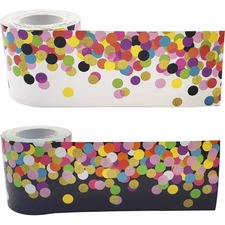 Teacher TCR 32302 Colorful Confetti Border Trim - Colorful Confetti - 