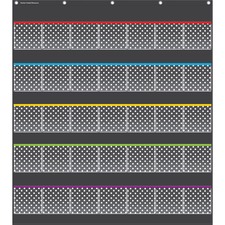 Teacher TCR 20750 Black Dots Storage Pocket Chart - Themesubject: Lear