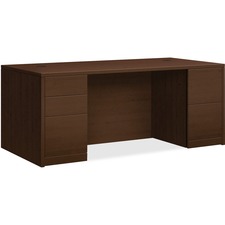 Hon HON 105890MOMO Hon 10500 Series Double Pedestal Desk - 5-drawer - 