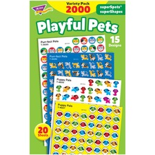 Trend TEP 46929 Trend Superspots Supershapes Playful Pets Stickers - A