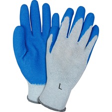 The SZN GRSLLGCT Safety Zone Bluegray Coated Knit Gloves - Abrasion Pr