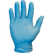 The SZN GNPRMD1MCT Safety Zone Powder Free Blue Nitrile Gloves - Large