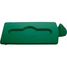 Rubbermaid RCP 2007884 Commercial Slim Jim Green Closed Lid Insert - G