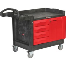 Rubbermaid RCP 453388BLA Commercial Trademaster Work Utility Cart - 75