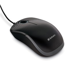 Verbatim 99790 Silent Corded Optical Mouse - Black - Optical - Cable -