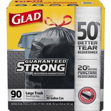 The CLO 78952PL Glad Large Drawstring Trash Bags - Large Size - 30 Gal