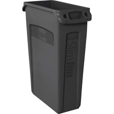 Rubbermaid RCP 354060BKCT Commercial Slim Jim Vented Container - 23 Ga