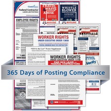 Tfp TFP CRPS03 Tfp Federal Contractors Labor Law Poster - White, Blue