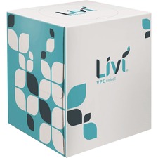 Solaris SOL 11516 Livi Vpg Facial Tissues - 2 Ply - White - Virgin Fib