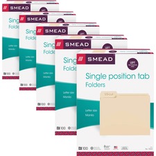 Smead SMD 10331CT Smead 13 Tab Cut Letter Recycled Top Tab File Folder