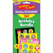 Trend TEP T83918 Trend Birthday Scratch 'n Sniff Stinky Stickers - Bir