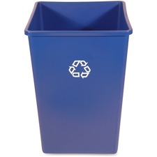 Rubbermaid RCP 395873BLUCT Commercial 35g Square Recycling Container -