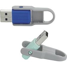 Verbatim 70061 32gb Store 'n' Flip Usb Flash Drive - 2pk - Blue, Mint 