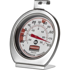 Rubbermaid RCP PELR80DCCT Commercial Analog Thermometer - Dual Dial - 