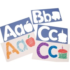 Roylco RYL R5618 Roylco Big Alphabet And Picture Stencils - 6 - Upperc