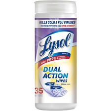 Reckitt RAC 81143CT Lysol Dual Action Citrus Wipes - Wipe - Citrus Sce