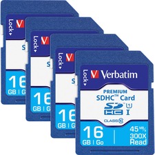 Verbatim VER 96808BX Premium 16 Gb Class 10 Sdhc - 4 Pack - 20 Mbs Rea