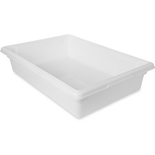 Rubbermaid RCP 3508WHICT Commercial 8-12 Gallon White Food Tote Box - 