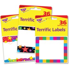 Trend TEP 68905 Trend Terrific Labels Colorful Assorted Name Tags - Se