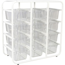 Storex STX 62489E01C Cubby Bin Storage Rack - 15.7 Height X 13.5 Width