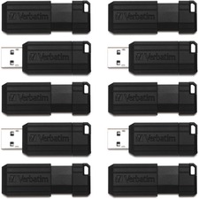 Verbatim 70062 32gb Pinstripe Usb Flash Drive - Business 10pk - Black 