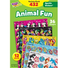 Trend TEP 63902 Trend Animal Fun Stickers Variety Pack - Animal, Fun T