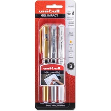 Uniball UBC 1919997 Uni-ball Signo Gel Impact Pens - Bold Pen Point - 