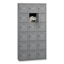 Tennsco TNN BS6121812CMG 6-tier No Legs Steel Box Lockers - Internal S