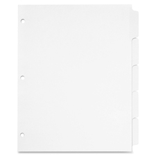 Tops CRD 60506 Cardinal Write 'n Erase Mylar Tab Dividers - 5 X Divide