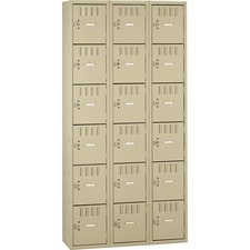 Tennsco TNN BS6121812CSD 6-tier No Legs Steel Box Lockers - Internal S