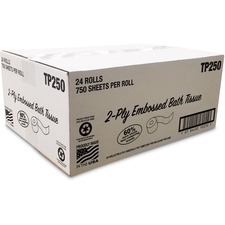 Von VON TP250 Vondrehle Standard Bath Tissue - 2 Ply - 4 X 4.10 - 750 