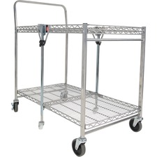 Stanley BSAC-LG-CHROME Bostitch Stow-away Utility Cart - 2 Shelf - 250