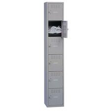 Tennsco TNN BS6121812AMG 6-tier No Legs Steel Box Lockers - Internal S