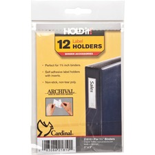 Tops CRD 21810 Cardinal Holdit! Self-adhesive Label Holders - 1 X 3 X 