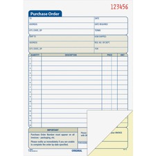 Tops ABF DC5831 Adams Carbonless Purchase Order Statement - Tape Bound