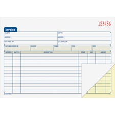 Tops ABF DC5840 Adams Carbonless Invoice Book - Tape Bound - 2 Partcar