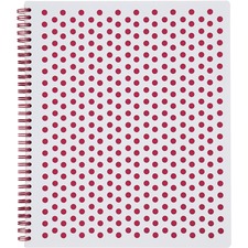 Tops TOP 69736 Polka Dot Design Spiral Notebook - Double Wire Spiral -