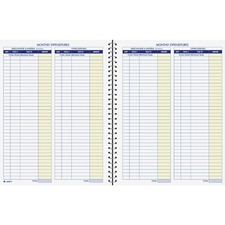 Tops ABF AFR71 Adams Monthly Bookkeeping Record Book - Spiral Bound - 