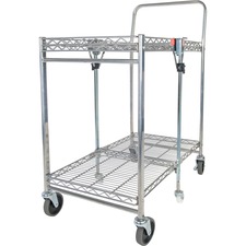 Stanley BSAC-SM-CHROME Bostitch Stow-away Utility Cart - 2 Shelf - 250