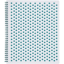 Tops TOP 69735 Polka Dot Design Spiral Notebook - Double Wire Spiral -