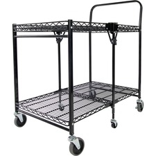 Stanley BOS BSACLGBLK Folding Utility Cart - 2 Shelf - 500 Lb Capacity