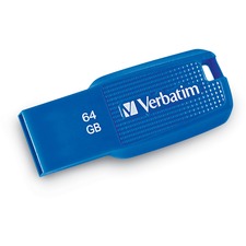 Verbatim 70879 64gb Ergo Usb 3.0 Flash Drive - Blue - The  Ergo Usb Dr