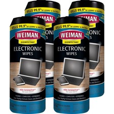 Weiman WMN 93ACT E-tronic Wipes - For Tv, Keyboard, Monitor, Notebook,