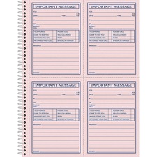 Tops ABF SC1184P Adams Carbonless Important Message Pad - 200 Sheet(s)